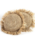 Raffia Round Pillow