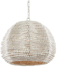 Octavia White Beaded Pendant