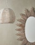 Octavia White Beaded Pendant