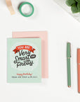 You Are Very Smart and Pretty Birthday Sticker Card