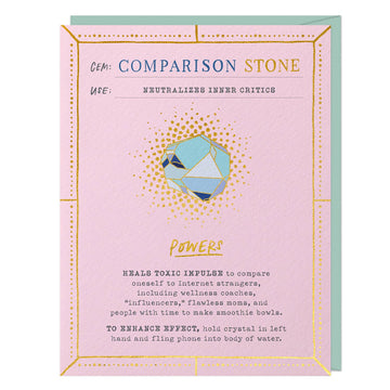 Comparison Stone Fantasy Stone Card (No Pin)