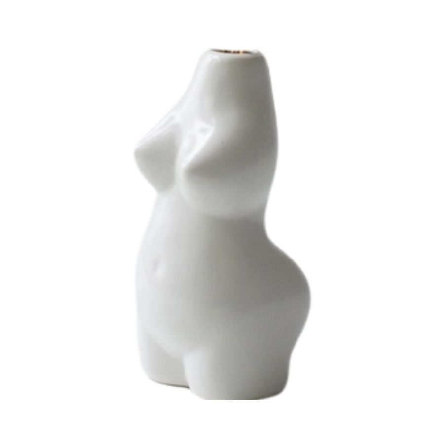 曲線的な形のつぼみの花瓶