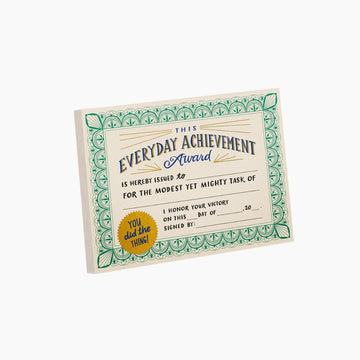 Everyday Achievement Certificate Notepad