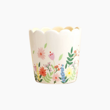 Floral Scalloped Planter