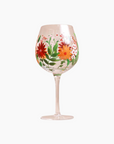 Hand-Painted Wildflower Balloon Gin Glass