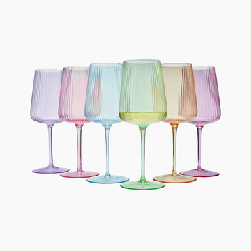 Ripple Bright Colored Wine Glass