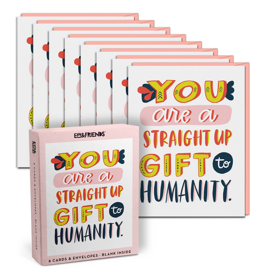 人類への贈り物カード、励ましカード 8 枚入りボックス