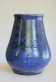 Raku Fired Hand-Painted Vase
