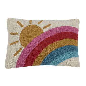太陽と虹のフック枕