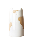 テクスチャーのある陶器の猫の花瓶