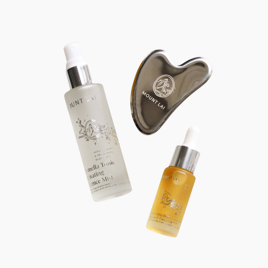 The Brightening Stainless Steel Gua Sha Essentials Set