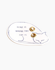 Cat Quote Trinket Dish