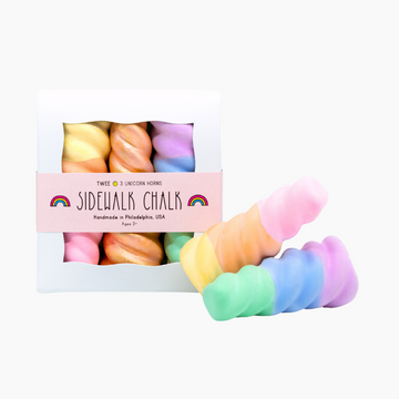 Rainbow Unicorn Horn Handmade Sidewalk Chalk