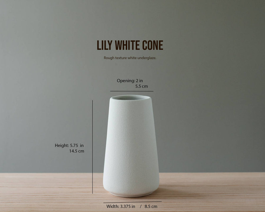 Minimalist Textured Scandinavian Cone Vase