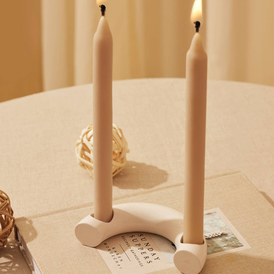 C Shaped Concrete Candle Holder
